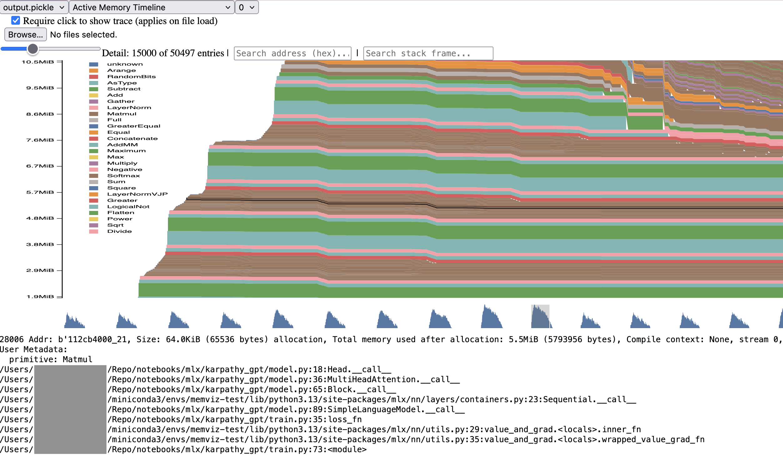 Screenshot example